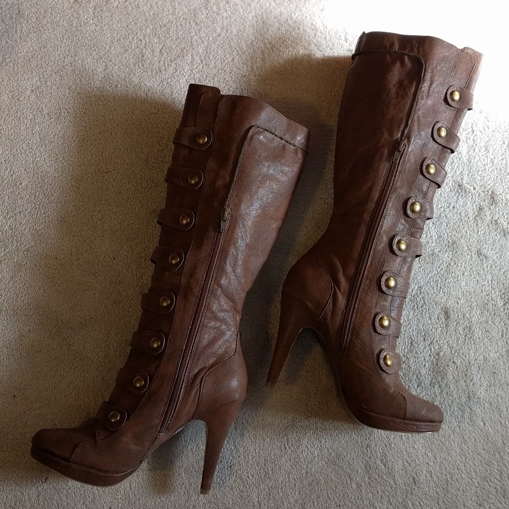 New Zigisoho Knee High Heeled Boots - Picture 2 of 8